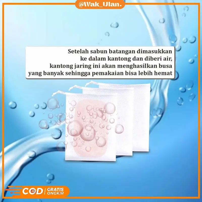 Kantong Sabun Jaring Pembuat Busa Manual Halus untuk Sabun Batang / Soap Foaming Jaring Sabun Mandi Serbaguna dengan Tali 5