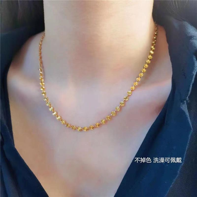 Product Introduction of Vòng Cổ Thép Titan Dập Nổi Cho Nữ, Tấm Tròn Mới, Thời Trang, Sang Trọng Giá Cả Phải Chăng, Dây Chuyền Cổ Áo Đơn Giản Và Không Màu, Mùa Hè 2023 1