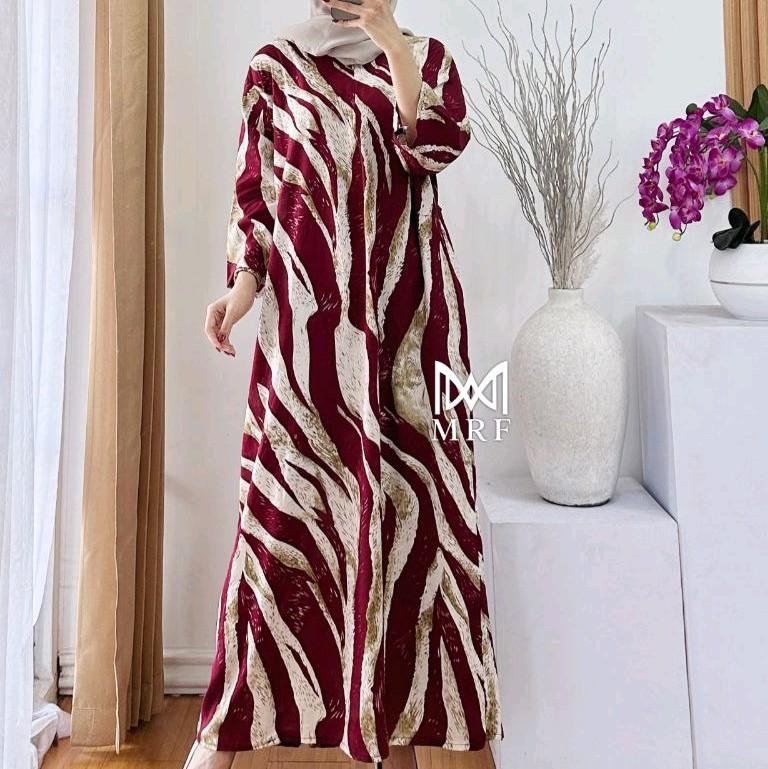 Daster Gamis Home Dress  Bumil Busui Rayon Viscose Longdress Muslim Nyaman Motif Panjang miranda 3