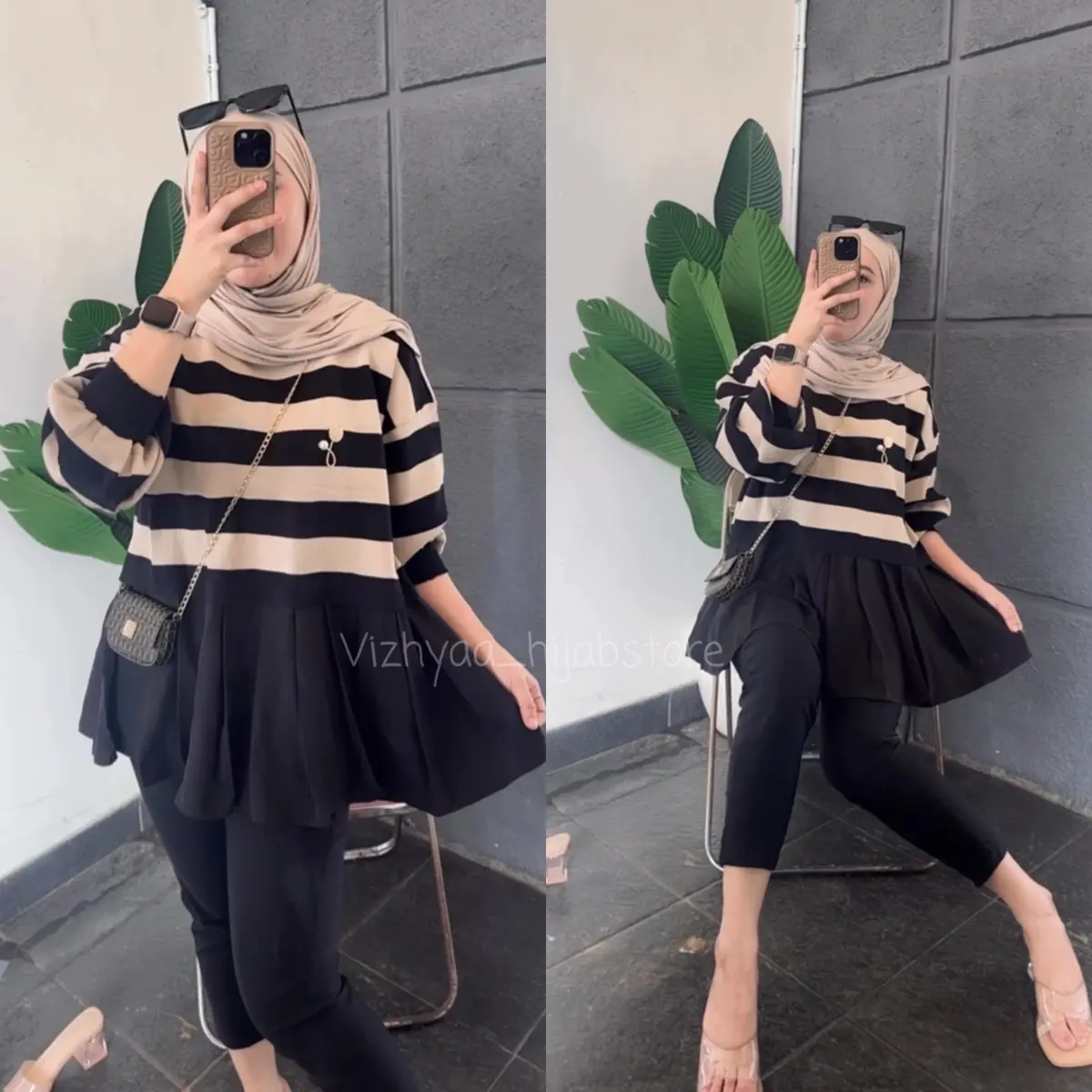 Black Nude stripe 1
