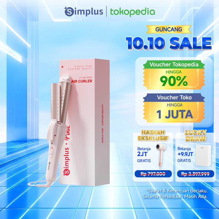 Gambar 【Tokopedia Exclusive】Simplus Catokan 2-in-1 Pelurus Pengeriting 30mm Panel Keramik untuk Rambut Lembab dan Kering JFBA012 dari Simplus Kab. Tangerang Tokopedia