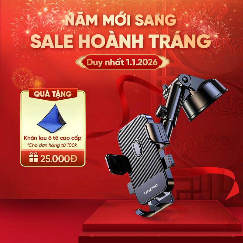  UHERO Giá Đỡ Điện Thoại Ô Tô Superior Gắn Taplo Kính Chắn Nắng Cửa Gió Điều Hòa Xoay 360 Độ Nhỏ Gọn Tiện Lợi Phiên Bản Nâng Cấp 2025 Phụ Tùng 