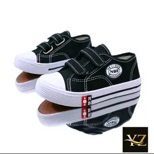 Sepatu Anak Sekolah NB Model Perekat Tanpa Tali Bahan Canvas Anti Slip - Ukuran 28-38 Model Terbaru Fashion