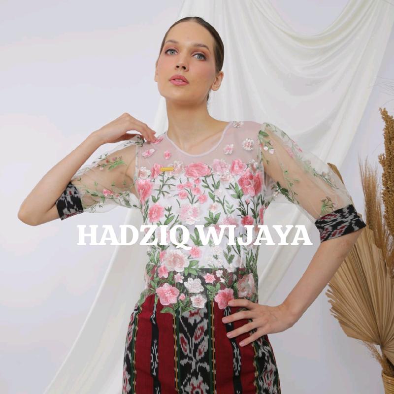 DRESS TENUN TILE BORDIR GARDEN TEBAL Wanita 1