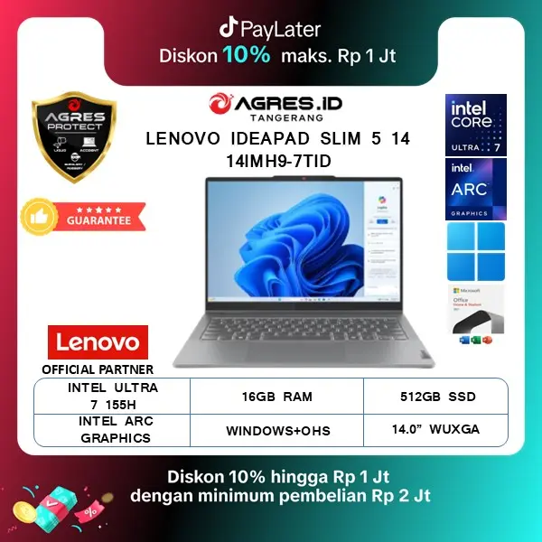 LENOVO IDEAPAD SLIM 5 14 OLED ULTRA 7 155H 16GB 512GB W11+OHS 14.0WUXGA BLIT -7TID 0