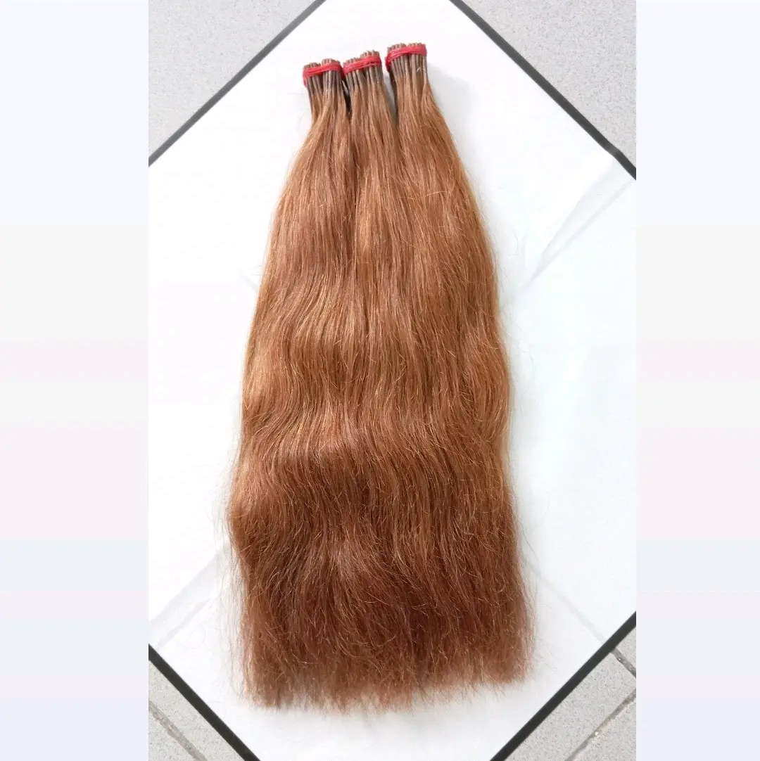 Rambut sambung warna ukuran 50cm  cokelat