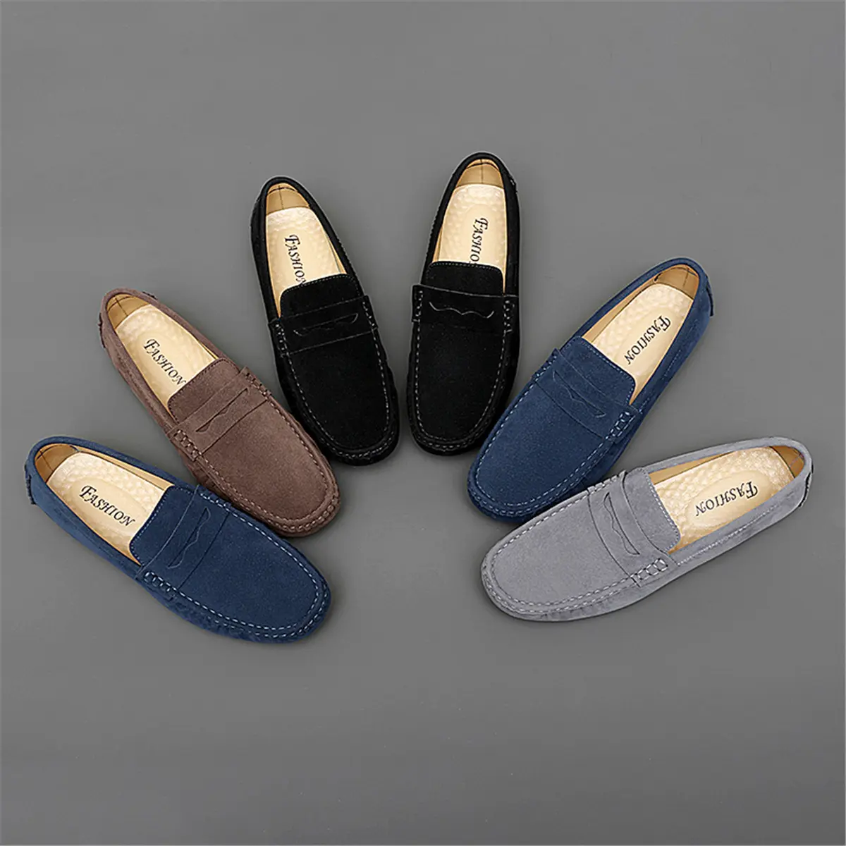 Giày Da Moccasins, Giày Hợp Xu hướng Xu Hướng Nhất, Dành Cho Cặp Đôi, Thời Trang Bố Mẹ-Bé Đi Chơi, Một Bước, Giày Lefu, Giày Nam Và Nữ, Cỡ Lớn, Phát Hành Vào Năm 2025