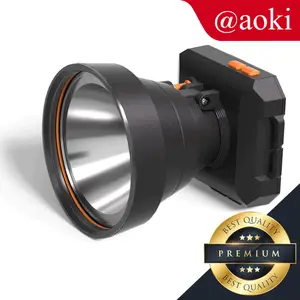 AOKI Senter Kepala 40W 60W cahaya terang USB type C baterai lithium tahan lama adaptor 5V2A