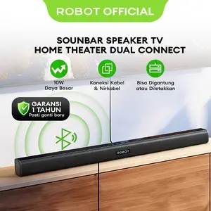 ROBOT Soundbar Speaker TV RB590 Wireless 6.0 Home Theater Dual Connection Ultra-compact Design Garansi 1 Tahun Speaker Bluetooth bass 10W 52mm Driver Bass Bombastis Kualitas Tinggi