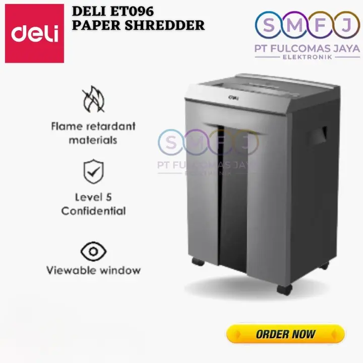 DELI ET096 ET-096 Mesin Penghancur Kertas Paper Shredder GARANSI RESMI