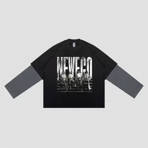 Newego Apparel Longsleeve Boxy Double Layer Grunge Black