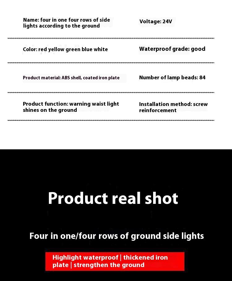 Product Introduction of 1Pcs Big Truck 24V Led High Light Waterproof Side Light Trailer Side Light Side Light Waist Light Astern Turn Super Bright Side Light 15