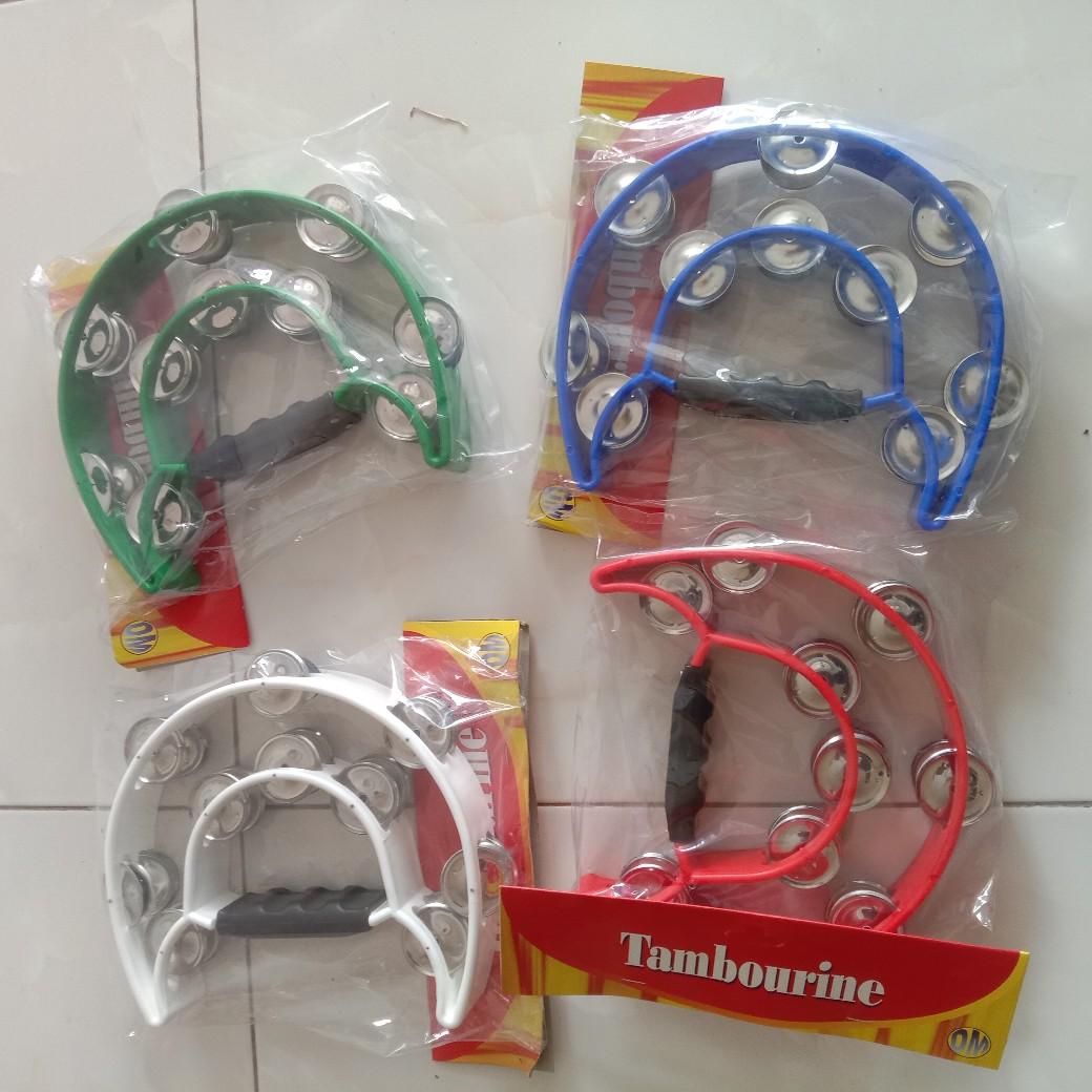 Alat Musik Tamborin Hadroh Kerekrek Double Jenis Harp Darbuka Hadroh 5 Warna Tersedia Ukuran 20.5x8x4.5cm Suara Jernih Merdu Double Layer Meningkatkan Kreativitas