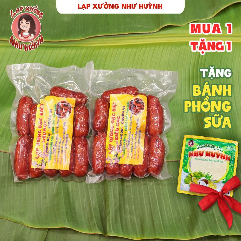 1 KG LẠP XƯỞNG TƯƠI ĐẶC BIỆT 90% Nạc [TẶNG BÁNH PHỒNG SỮA] + Đặc sản Cai Lậy (Tiền Giang) VỊ MẶN NGỌT + đóng gói hút chân không, 1kg 2 túi Food