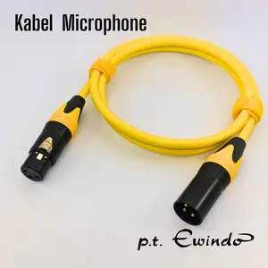 Kabel Microphone Mic ke Mixer - XLR Male to XLR Female 3 Pin Gold - Sinar PT Ewindo/Canare 1 Meter - 10 Meter