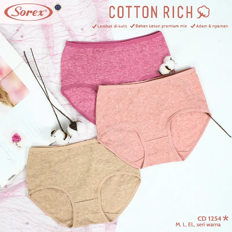 3PCS,6PCS SOREX CD KATUN HALUS 1254 1