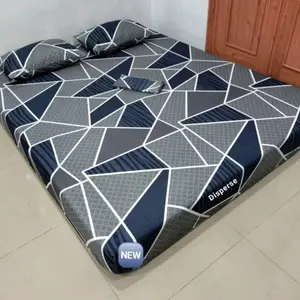SPREI homemade semua ukuran motif paving 3D aesthetic terlaris Karet Katun Springbed webbing zig zag Sarung