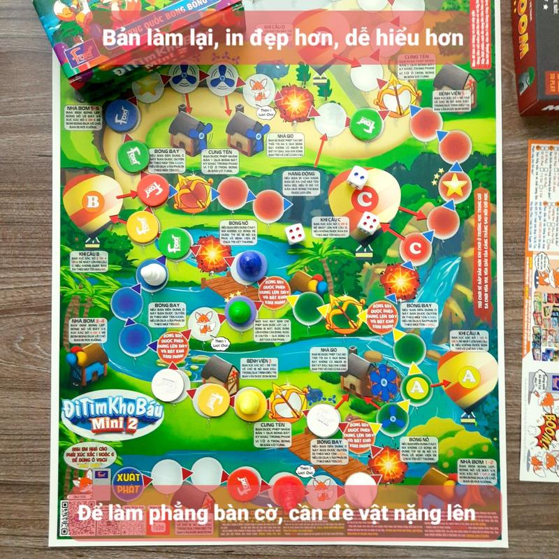 Đi tìm kho báu mini 1,2,3,4,5,6 Board game Foxi-trò chơi phát triển tư duy-dễ chơi-vui nhộn-giá siêu rẻ 9