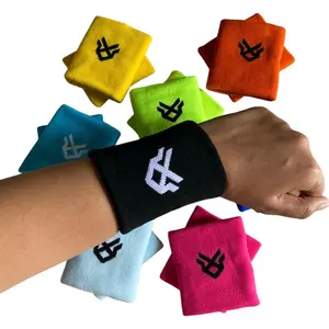 SEPASANG Wrist Band Olahraga Tebal Handband Sport Unisex Untuk Pergelangan Tangan Elastis Alat Outdoor