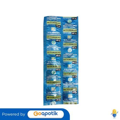 METFORMIN HEXPHARM 500 MG STRIP 10 TABLET