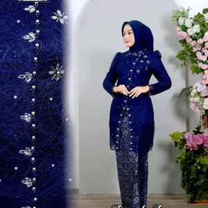 Setelan kebaya tunik brokat janggan kabaya payet mutiara kebaya modern kebaya kondangan kebaya pesta kebaya wisuda berhijab elegan kebaya rok songket