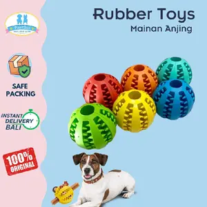 Large Rubber Pet Balls, Durable, Functional for Pet Dental Cleaning and Care, Dog Toy, Bite-Resistant Rubber Ball | Mainan Karet Interaktif Ukuran Besar untuk Latihan Ketangkasan Anjing Bahan Solid Tahan Gigitan