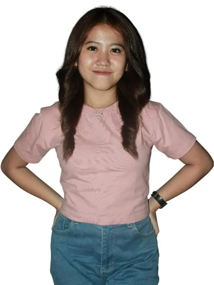 Falvio Crop Top Basic Tee baju crop Atasan Pendek Katun Tshirt Fit Nyaman Dusty Pink Cotton Combed shirt  crop  top kaos  wanita fit  body  top kaos  slim  fit  wanita Panjang Polos