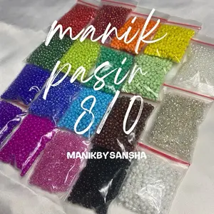 MANIK MOTE PASIR 8/0 3mm WARNA WARNI PER 10 gram alat membuat gelang semua pouch MANIK MOTE PASIR 8/0 3mm WARNA WARNI PER 10 gram alat membuat gelang semua pouch