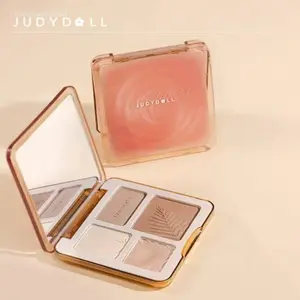 【In stock】 [READY ORI] JudyDoll Highlighter And Bronzer For The Face Contour Highlighter Bronzer Palette JudyDoll Countur JudyDoll Face Palette Tekstur tidak lengket dan tahan lama HWLGV