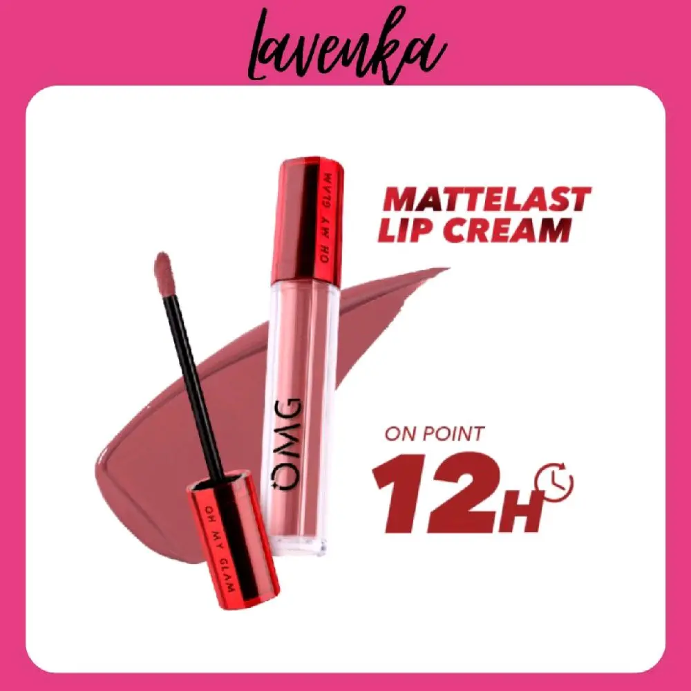 OMG OH MY GLAM Mattelast Lip Cream 2.9 g - Lip Cream Matte Dengan Warna Intense
