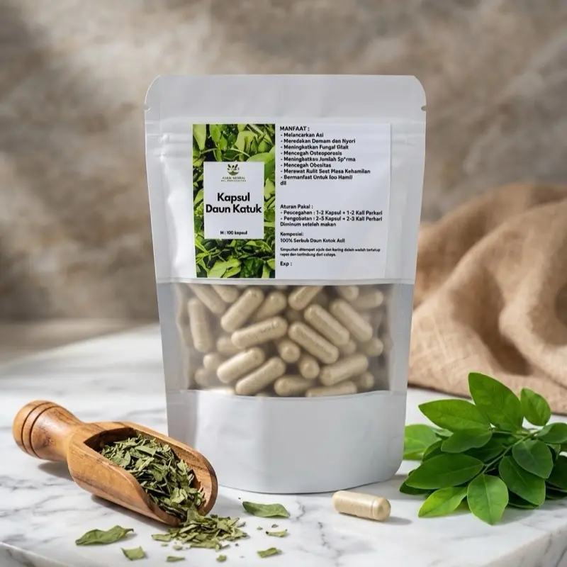 Kapsul Daun Katuk Isi 100 Asli Herbal ASI Booster