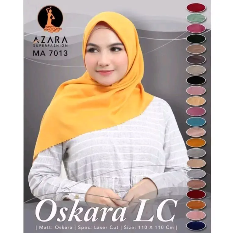 Hijab Jilbab kerudung Segi empat Lasercut polos 110cm x 110cm Voal Lembut Merah Muslim
