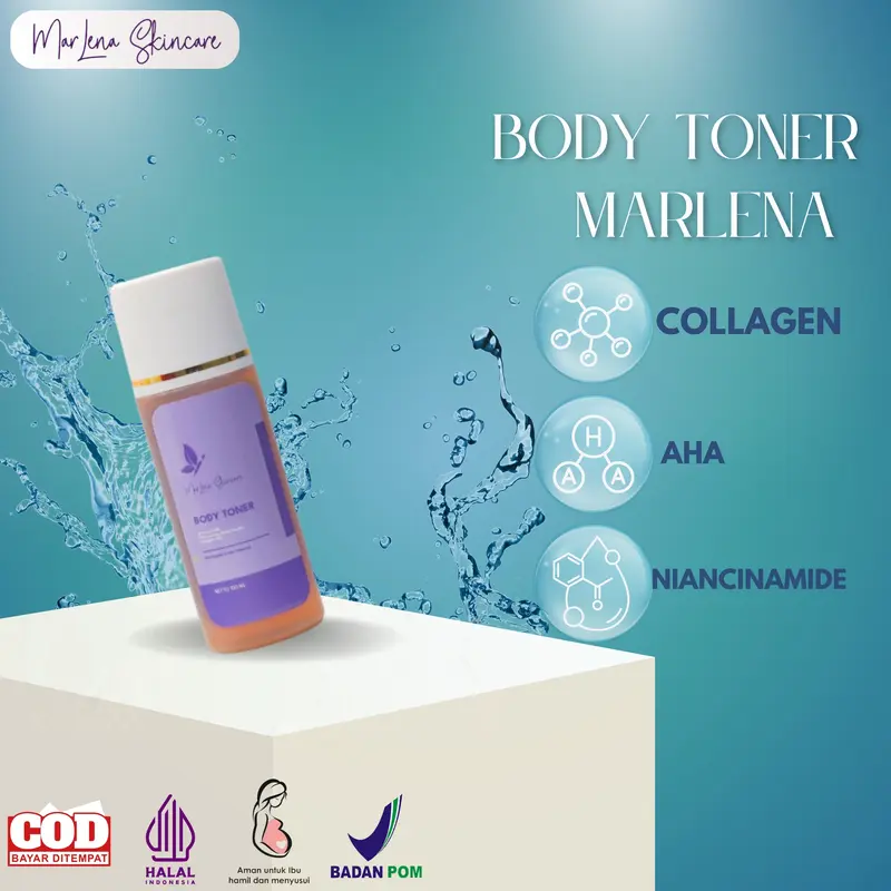 PAKET HEMAT 2PCS TONER BADAN MARLENA BPOM FREE KAPAS 4