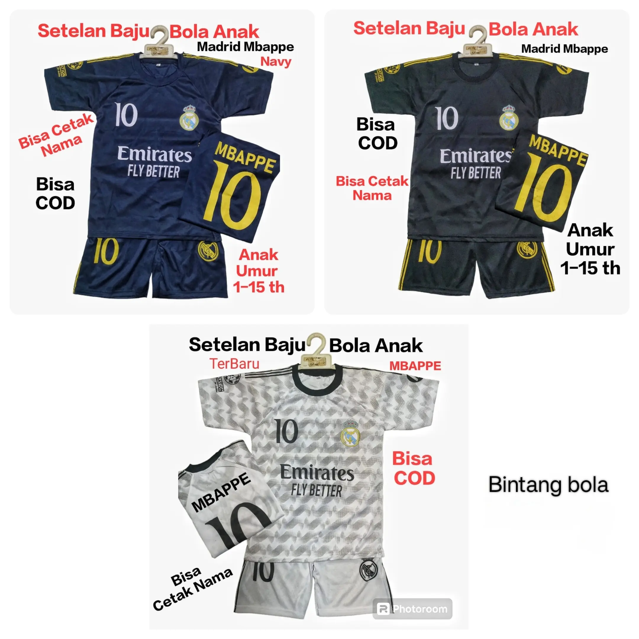 SETELAN BAJU BOLA ANAK SEMUA LIGA/JERSEI ANAK/OLAHRAGA/COD/TERBARU/ Outdoor