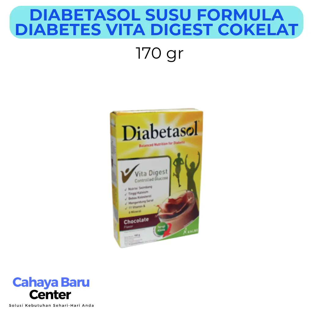 DIABETASOL Vita Digest Susu Bubuk Dewasa Chocolate Box 170 g