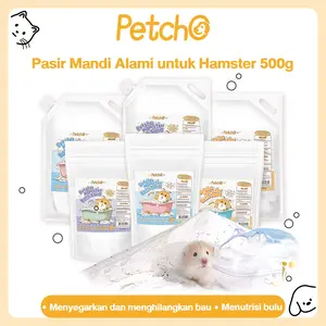 Petcho Pasir Mandi Hamster Silika 500g/2kg Anti Bau Halus Aman untuk Semua Hewan Kecil