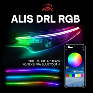 (2 PCS) DRL ALIS RGB PREMIUM AYOTO 30&60CM APP BLUETOOTH WELCOME LIGHT Car