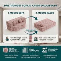 Gambar NusaHome Sofa Bed Minimalis Kasur Lipat Lesehan Lantai Nyaman Busa High Density Extra Tebal Desain Kekinian Hemat Tempat Cocok Untuk Apartemen Kost tamu kursi premium togo ruang sempit - Abu-abu, 120*200*40CM dari NusaHome.ID Kab. Tangerang 3 Tokopedia