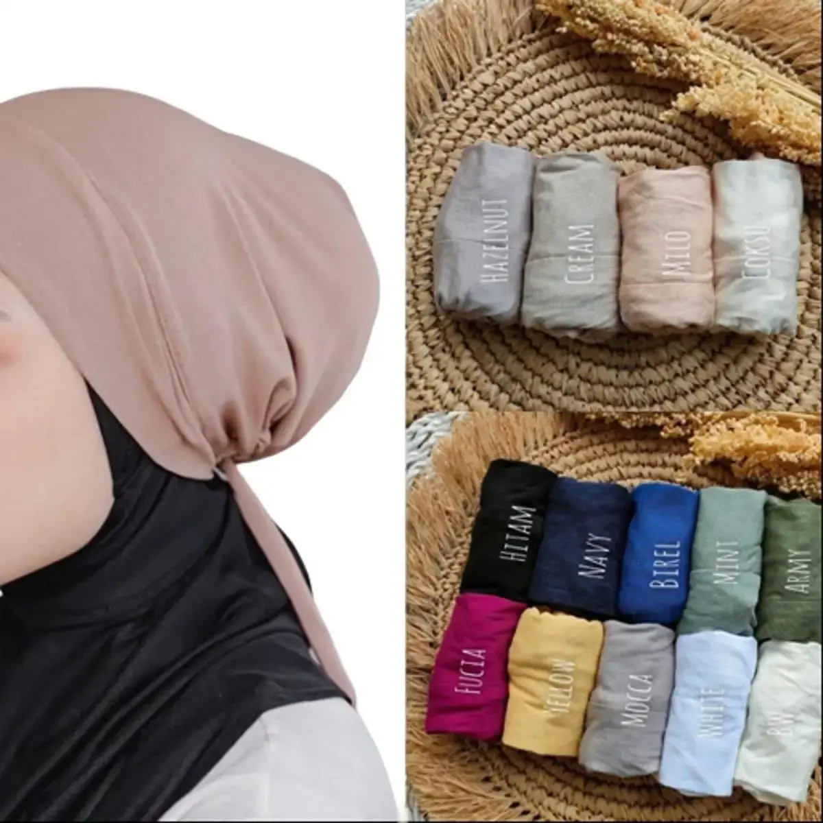 CIPUT INNER ARABIAN TALI | CIPUT TALI MURAH MELAR DAN ADEM Dalaman Kerudung Jilbab Instan Turki