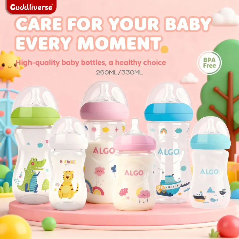 240ml Milk Newborn Anti Colic Bottles PPSU Wide Neck BPA Free - View #12