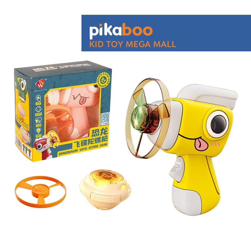 Đồ chơi con quay vô cực khủng long đĩa bay phát sáng cao cấp Pikaboo đơn giản thú vị không dùng pin chất liệu an toàn