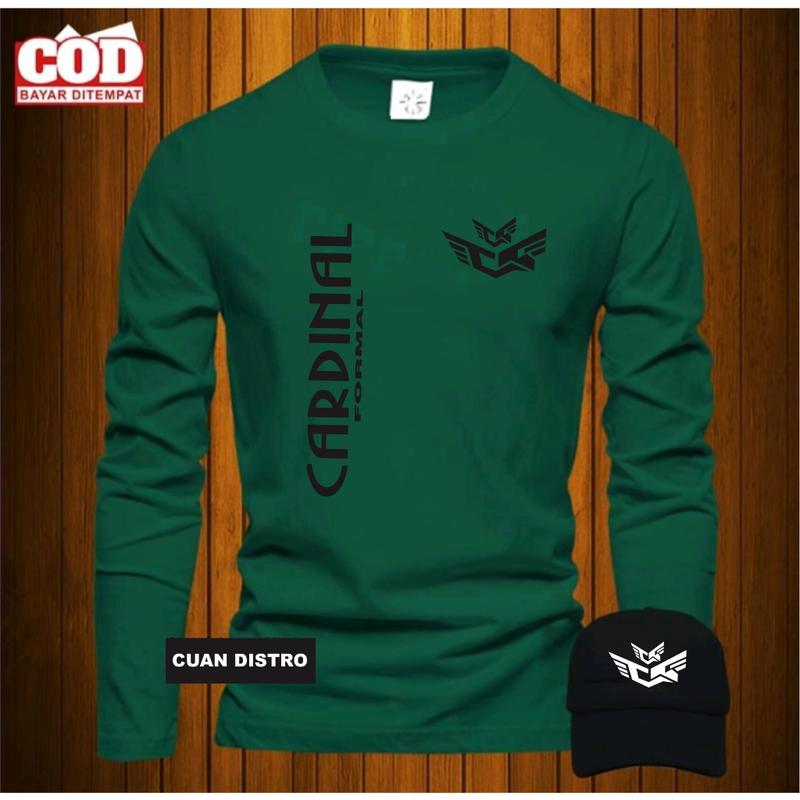 BONUS TOPI Terbaru ! HarapanStore Jaya Kaos Distro Lengan panjang Pria Wanita Terbaru Kaos Distro Pria Free Topi Cardinal Formal Tegak Kirka Terbaru Print Black 100% Catoon Combed 24s - Premium Quality 7