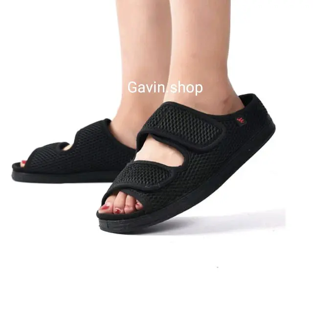 Sandal Diabetes Sendal Kesehatan Pria dan Wanita Size 36-47 Model slop Ban2 warna Hitam super Ringan dan Empuk series sandal slop ban2