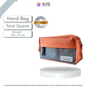 Tas Tangan Handbag Total Quartz -  Pouch Bag Hand Bag Serbaguna Unisex Orange