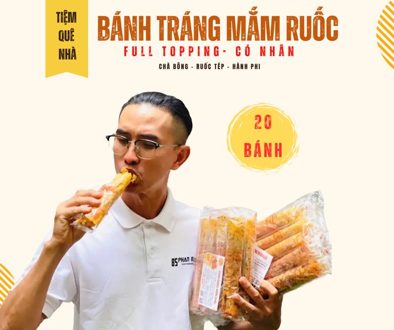 COMBO 20 Bánh tráng nướng mắm ruốc FULL TOPPING - Đặc sản Phan Rang - Tiệm Quê…