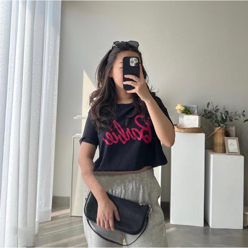 Crop top korean Oversize Paket 5pcs Baju Wanita Pendek Panjang Fit Hitam Tshirt Tee  Atasan baju crop baju  wanita