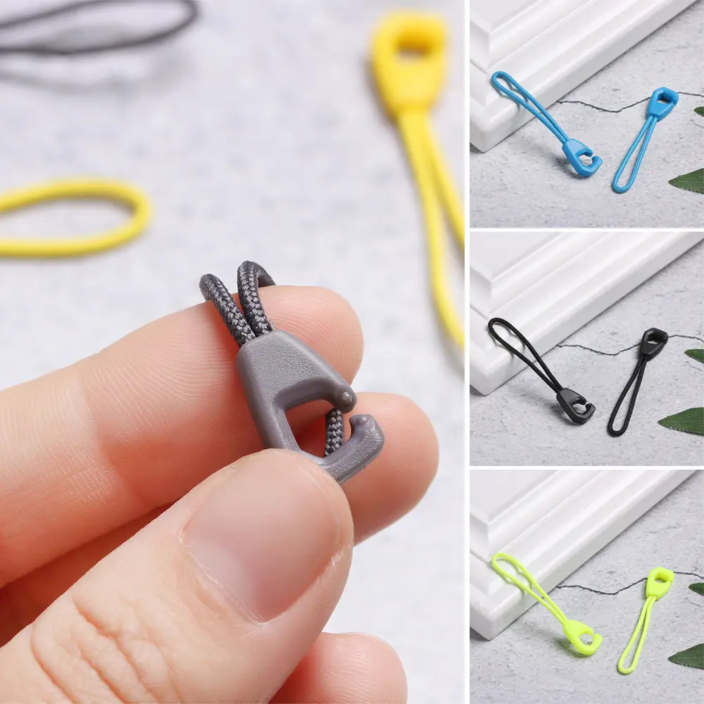 5/10/15/20pcs High quality Bags Clip Buckle Suitcase Tent Backpack Zipper Pull Zip Puller Replacement Ends Lock Zips Cord Rope Pullers