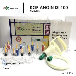 MagicStar Alat Bekam isi 12 / Kop Angin / Hijamah Cupping Therapy [ Kyomed ]