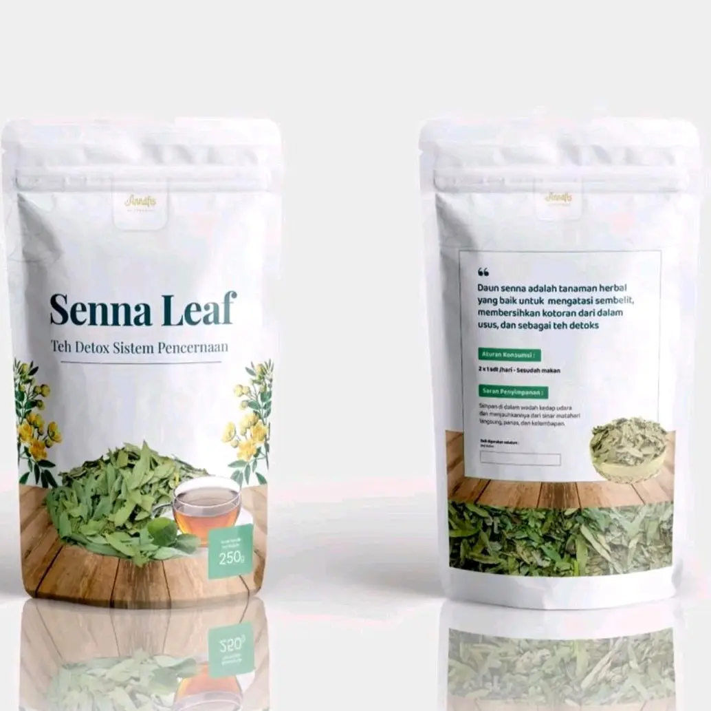 Asli Senna Leaf Annafis Superfood 250gr - Varian Kemasan P-IRT 2083202011186-28 Daun Tea Herbal