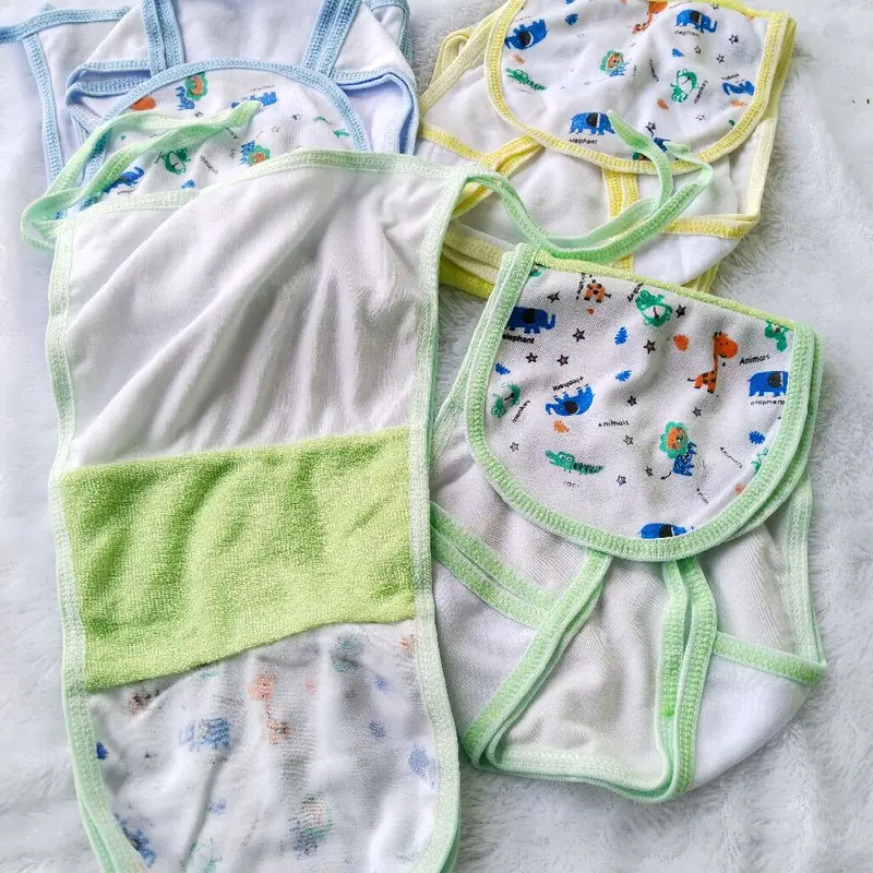 1 Lusin popok sambung handuk bayi lembut tidak kasar nyaman dipakai bayi Katun Celemek 4